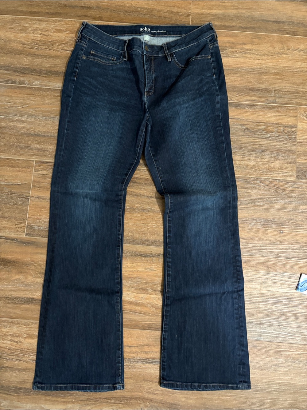 Soho Women's Bootcut Jeans in Dark Blue Wash